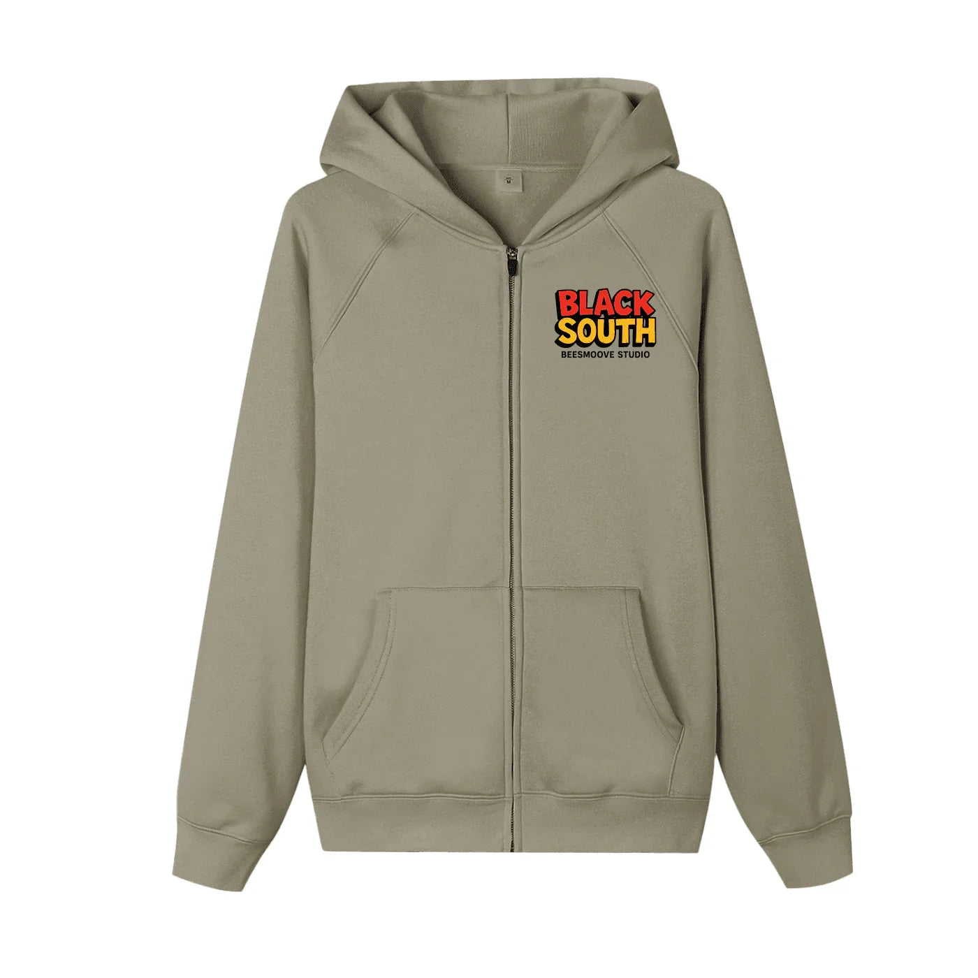 BEESMOOVE BlackSouth Zip-up Fleece Hoodie - Beesmoove