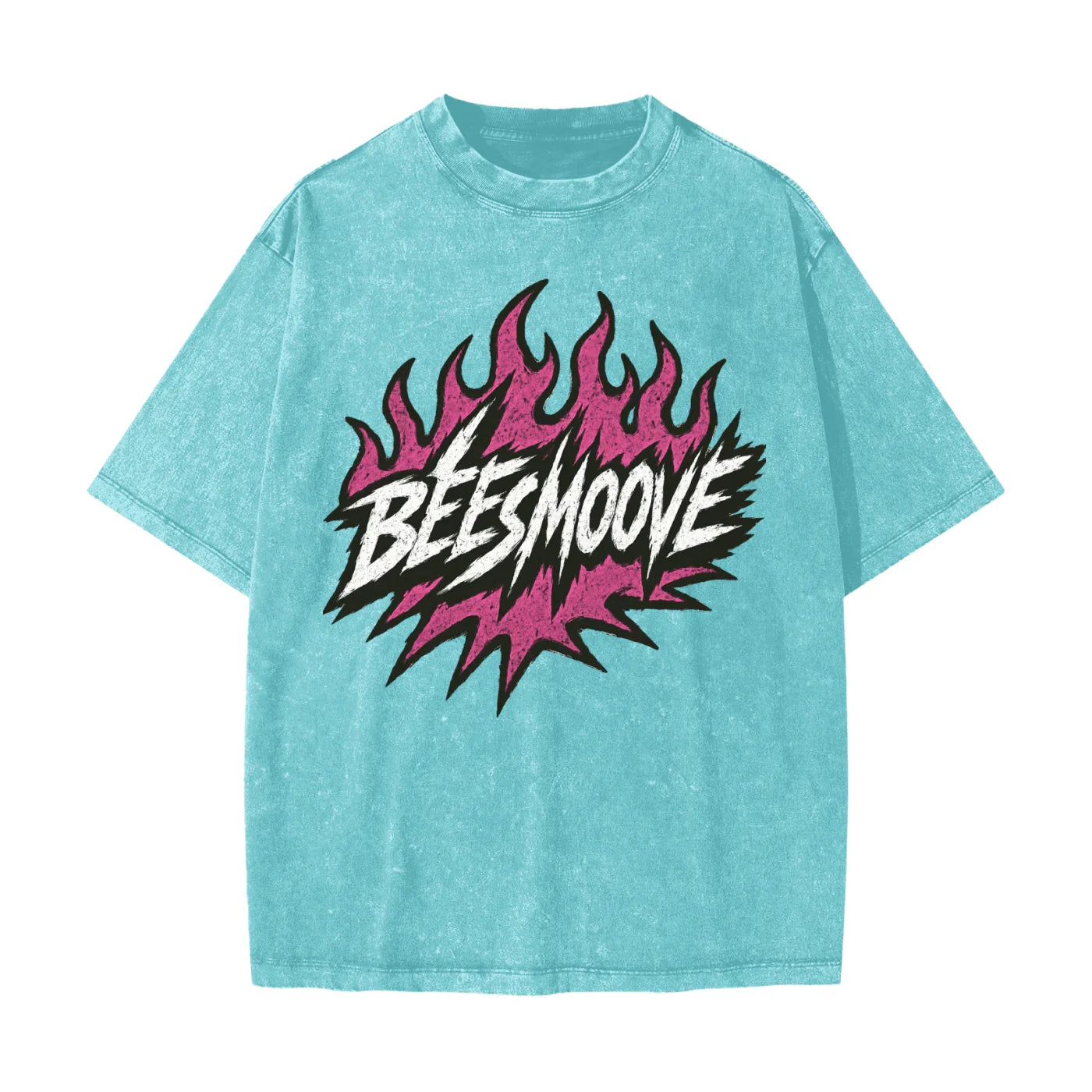 BEESMOOVE Heated Motion Heavyweight Snow Washed T-Shirt - Beesmoove
