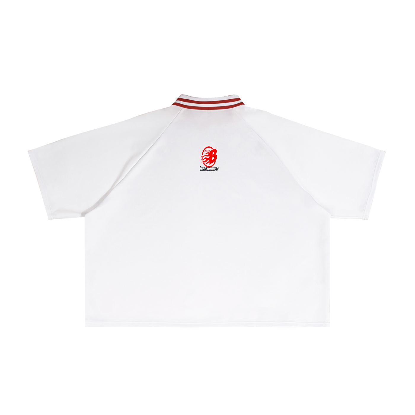 BEESMOOVE BlackSouth Code Red Lapel Collar Boxy T-Shirt - Beesmoove