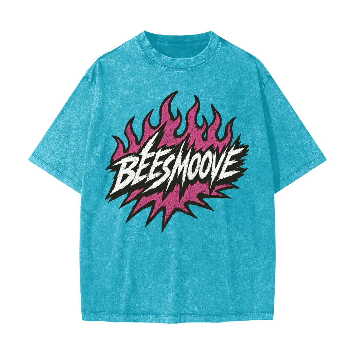 BEESMOOVE Heated Motion Heavyweight Snow Washed T-Shirt - Beesmoove