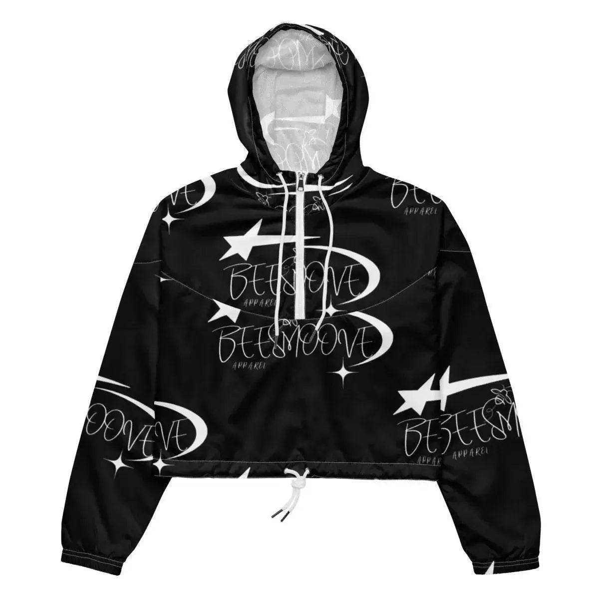 Beesmoove all star famous black Women’s cropped windbreaker - Beesmoove