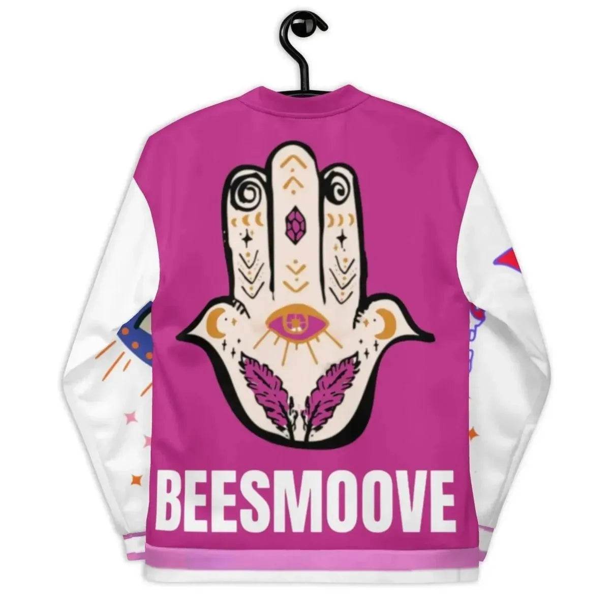 Beesmoove bees way pink Varsity Bomber Jacket - Beesmoove