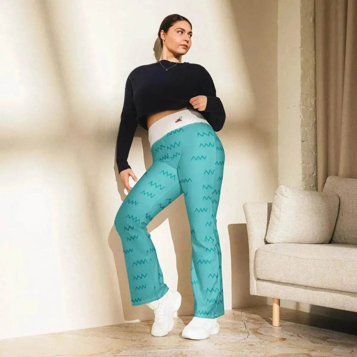 Beesmoove blue Dolphin Flare leggings - Beesmoove