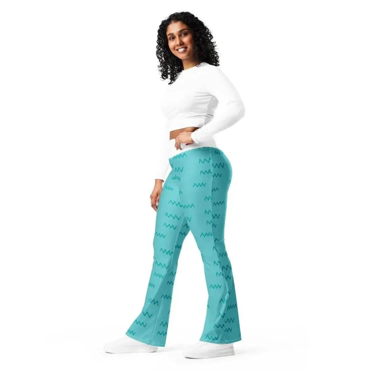 Beesmoove blue Dolphin Flare leggings - Beesmoove