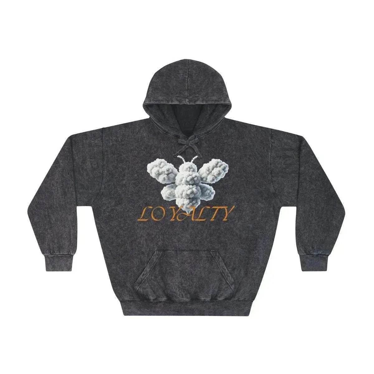 Beesmoove cloud loyalty bee Unisex Mineral Wash Hoodie - Beesmoove