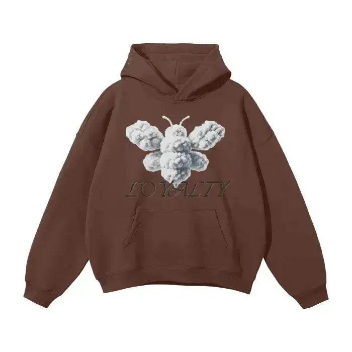 Beesmoove Cloud Loyalty Smoke Oversized Hoodie - Beesmoove