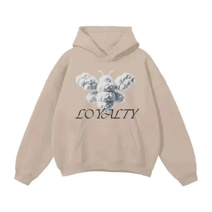 Beesmoove Cloud Loyalty Smoke Oversized Hoodie - Beesmoove