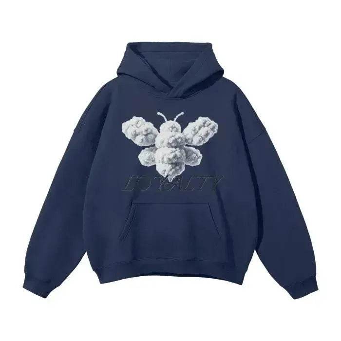 Beesmoove Cloud Loyalty Smoke Oversized Hoodie - Beesmoove