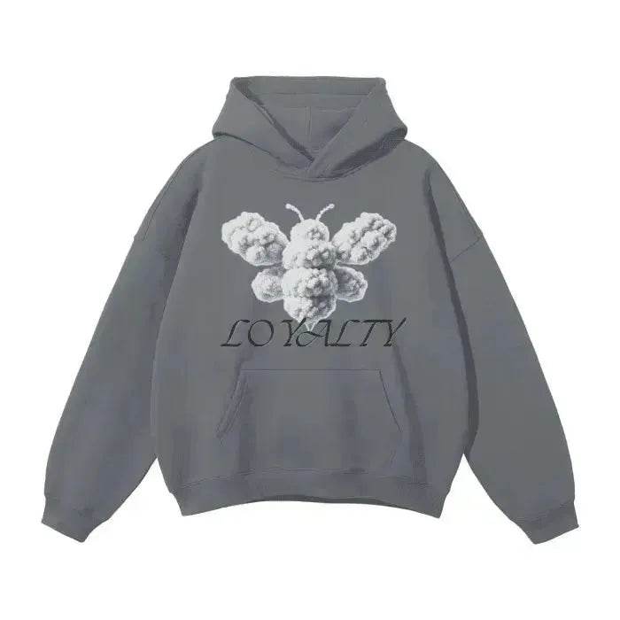 Beesmoove Cloud Loyalty Smoke Oversized Hoodie - Beesmoove