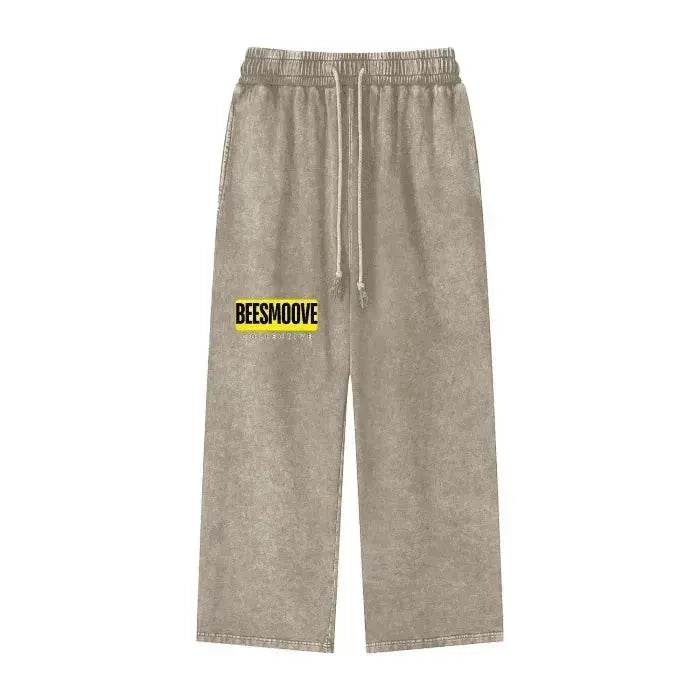 Beesmoove Collective Acid Wash Straight Leg Pants - Beesmoove