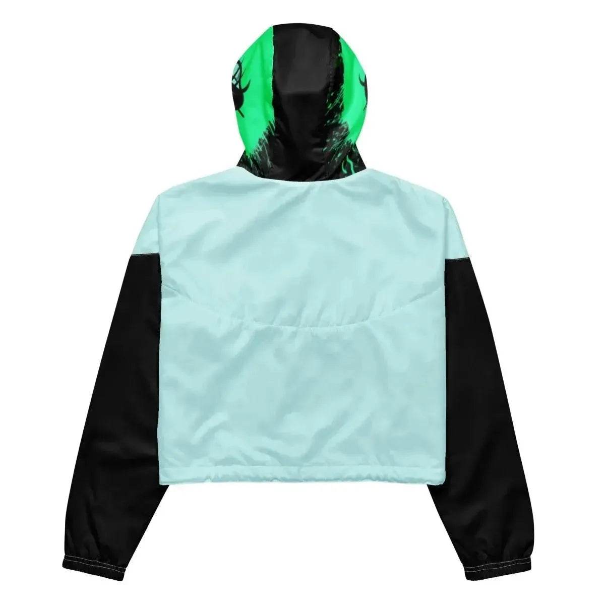 Beesmoove eye catcher green Women’s cropped windbreaker - Beesmoove