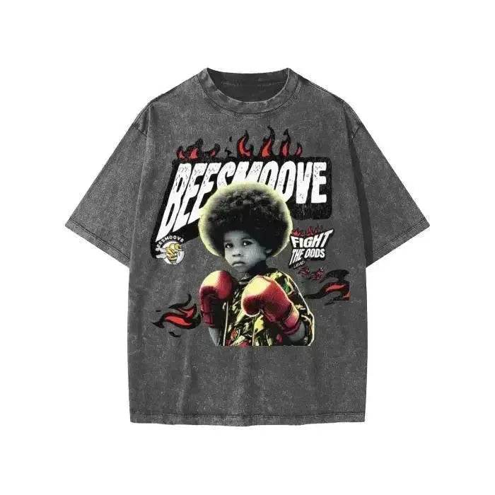 Beesmoove Fight The Odds Lead Vintage Washed T-Shirt - Beesmoove