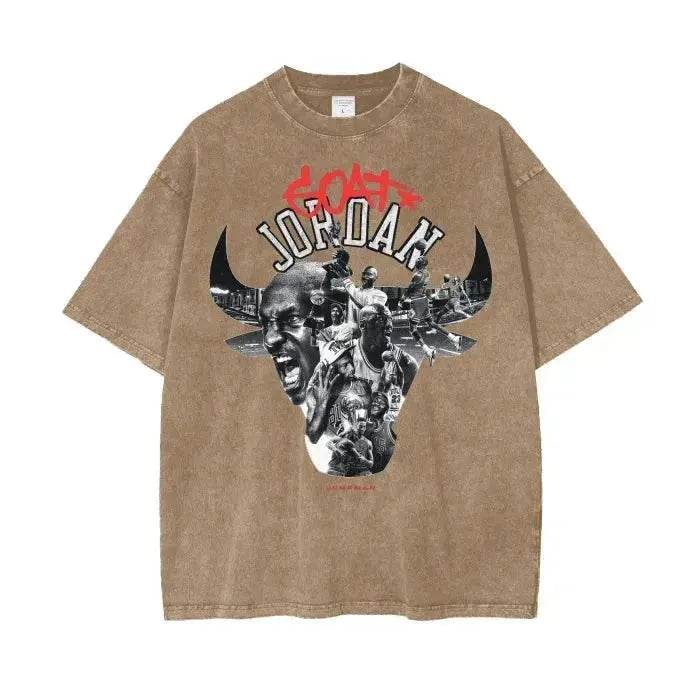 Beesmoove Goat*Jordan Wash Oversize T-Shirt - Beesmoove