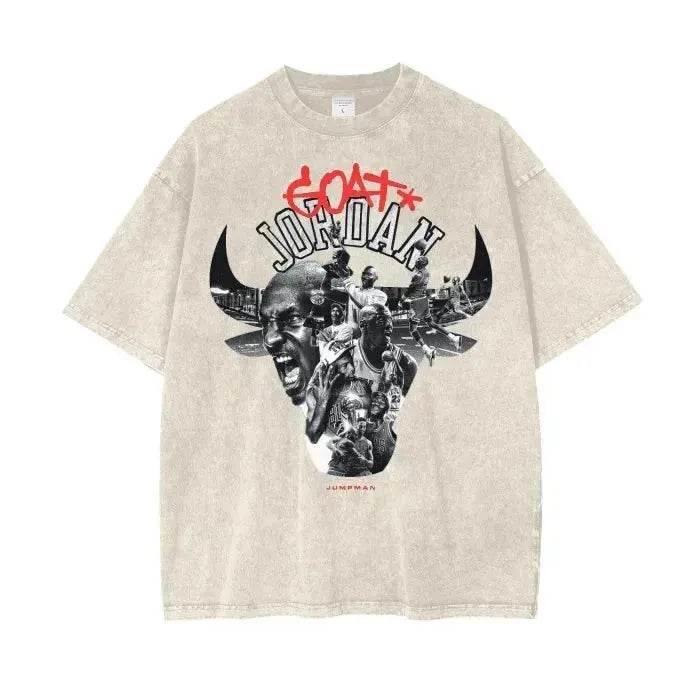 Beesmoove Goat*Jordan Wash Oversize T-Shirt - Beesmoove