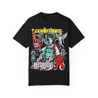 Beesmoove good vibes fake reality Garment-Dyed Heavyweight Cotton Tee - Beesmoove
