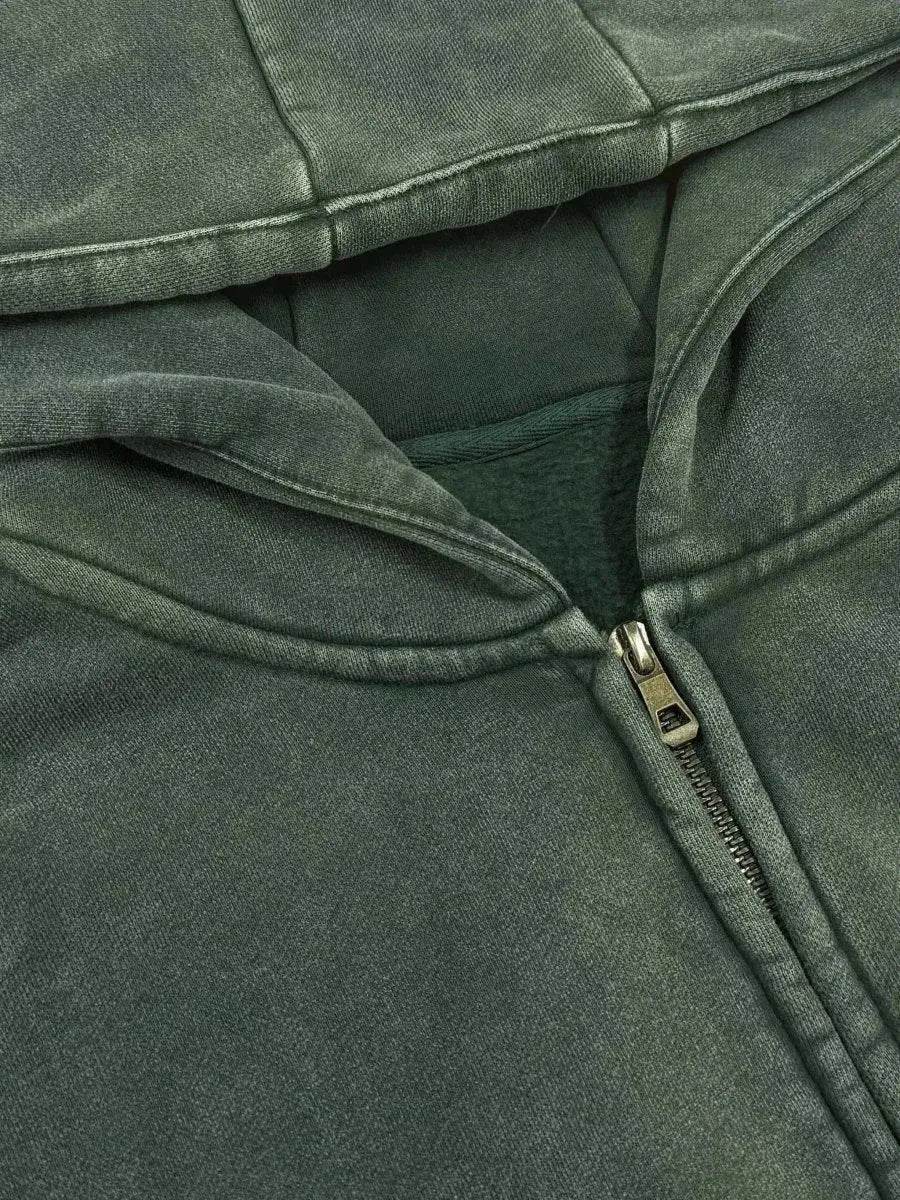 Beesmoove Hivebreaker Edition Prime Acid Washed Zip Hoodie Jacket - Beesmoove