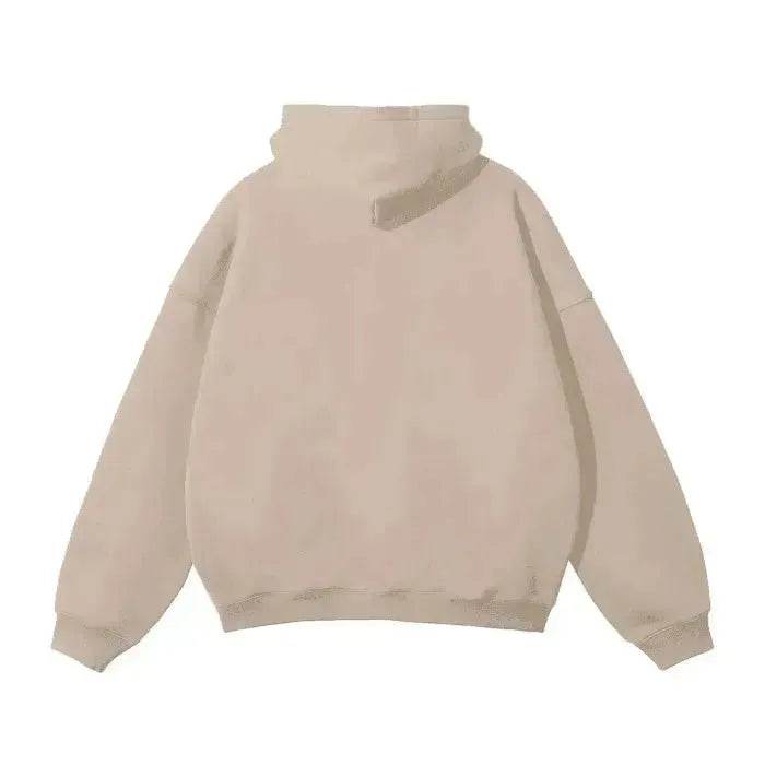 Beesmoove Signal Oversized Solid Color Fleece Hoodie - Beesmoove