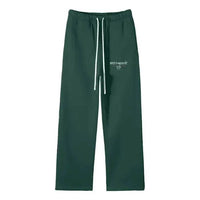 Beesmoove Signal Solid Color Fleece Straight Leg Pants - Beesmoove