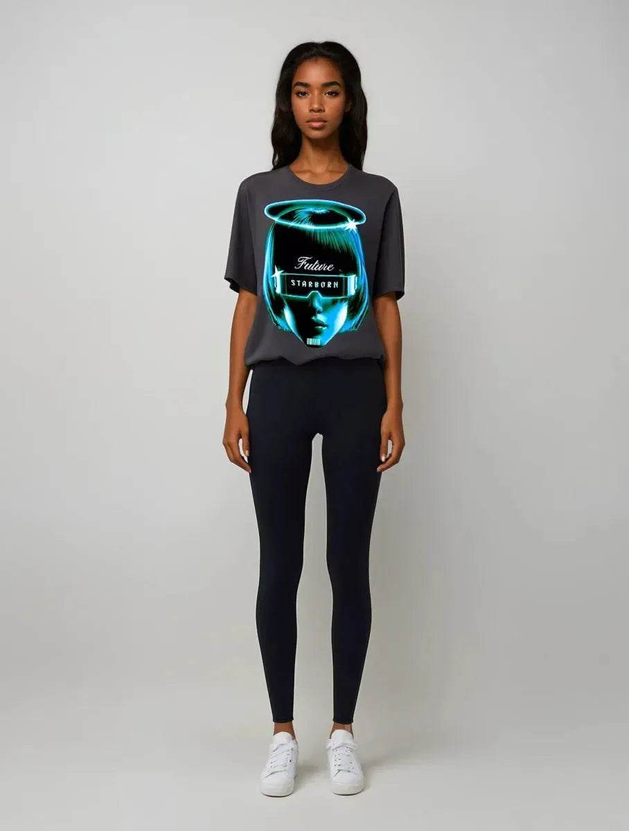 Beesmoove Starborn Future Vintage Wash Frayed T-Shirt - Beesmoove