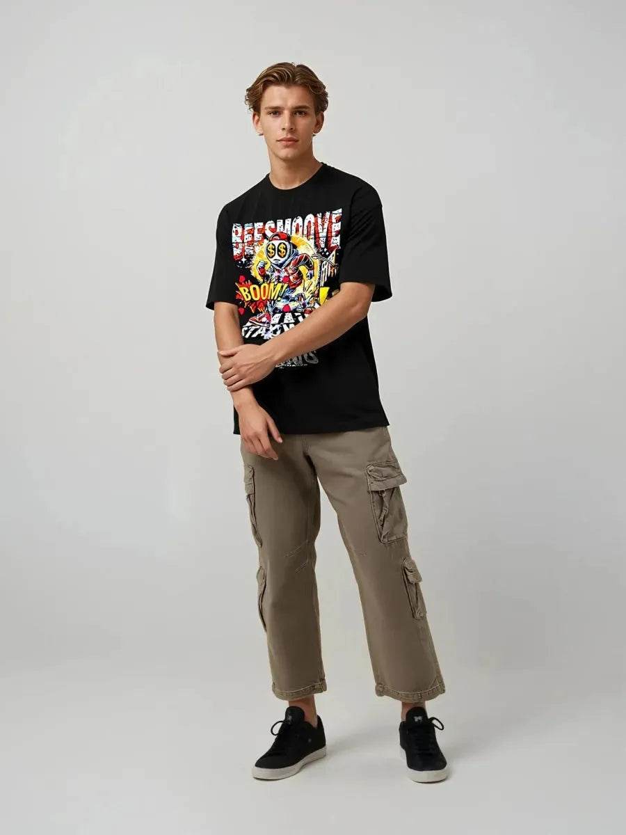Beesmoove stay woke Oversized Boxy Tee - Beesmoove