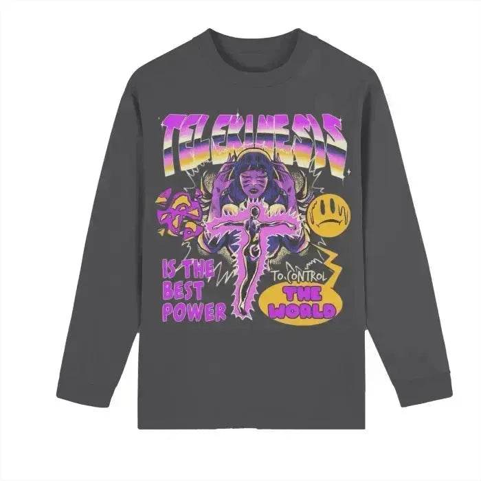 Beesmoove Telekinesis Power Tee Heavyweight Drop Shoulder Long Sleeve - Beesmoove