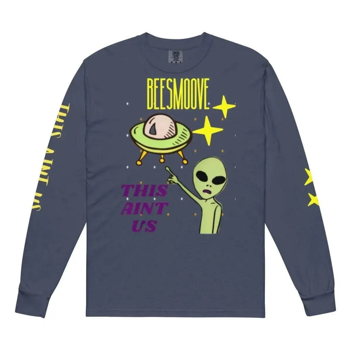 Beesmoove this ain’t us Garment-dyed heavyweight long-sleeve shirt - Beesmoove