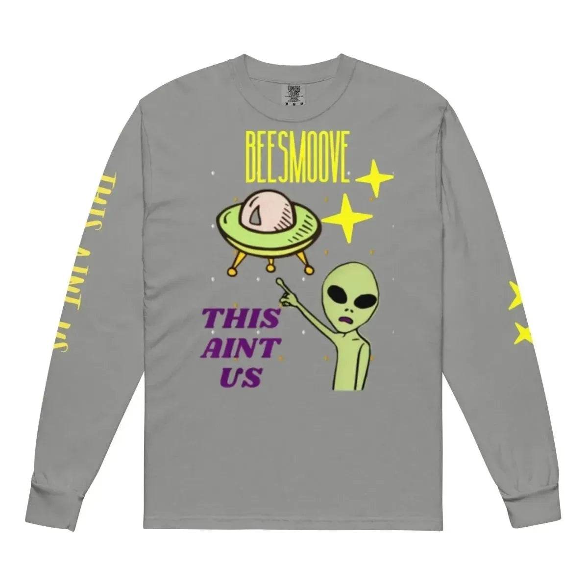 Beesmoove this ain’t us Garment-dyed heavyweight long-sleeve shirt - Beesmoove