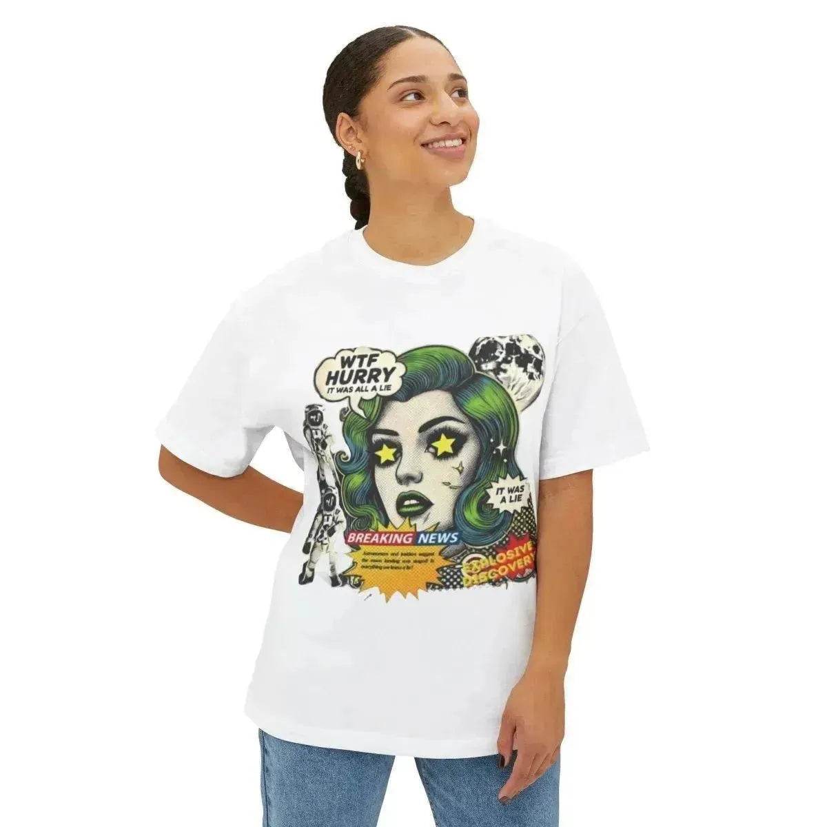 Beesmoove W.T.F it was a lie Oversized Boxy Tee - Beesmoove