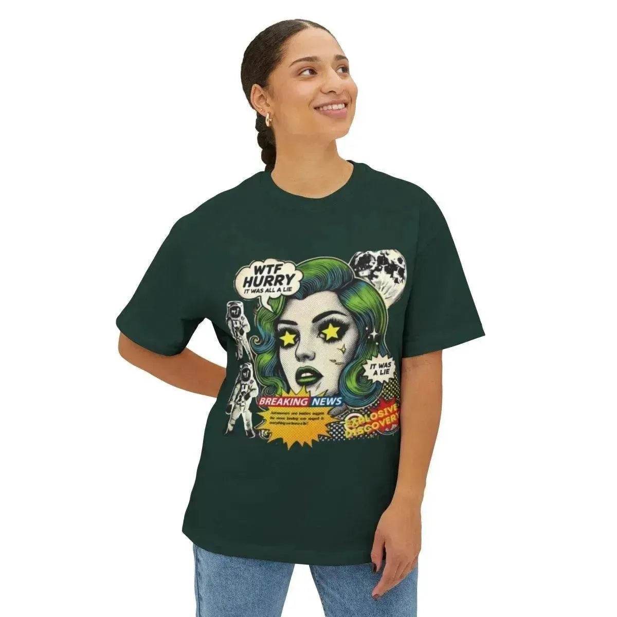 Beesmoove W.T.F it was a lie Oversized Boxy Tee - Beesmoove