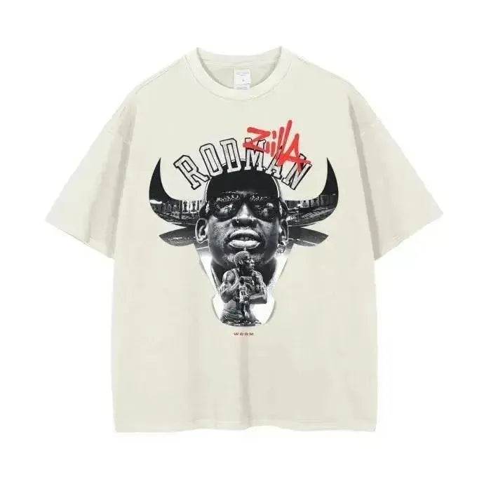 Beesmoove Zilla*Rodman Drop Shoulder T-Shirt - Beesmoove