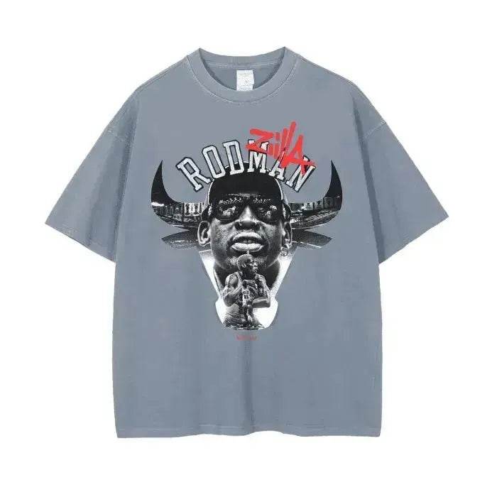 Beesmoove Zilla*Rodman Drop Shoulder T-Shirt - Beesmoove