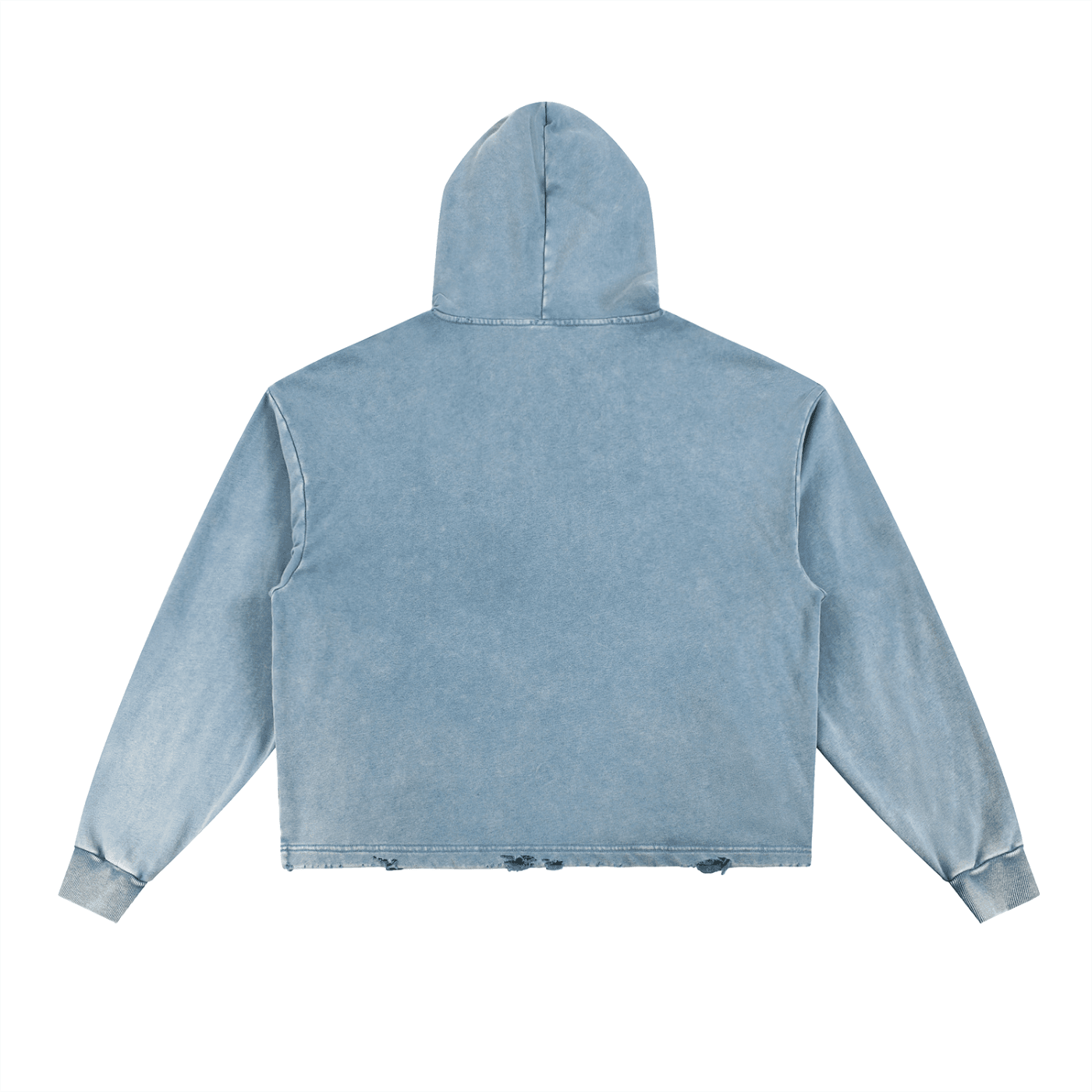 BEESMOOVE Origins Vintage Washed Frayed-Hem Hoodie - Beesmoove