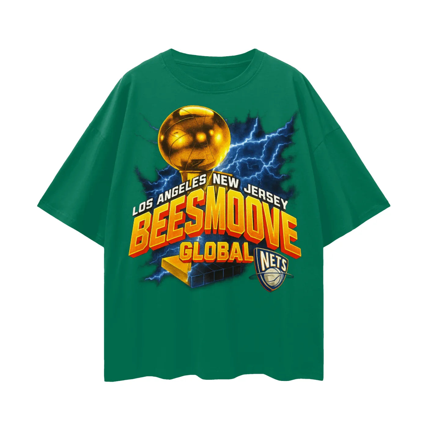 BEESMOOVE Global Court Kings Oversize Deep Drop Shoulder Tee - Beesmoove