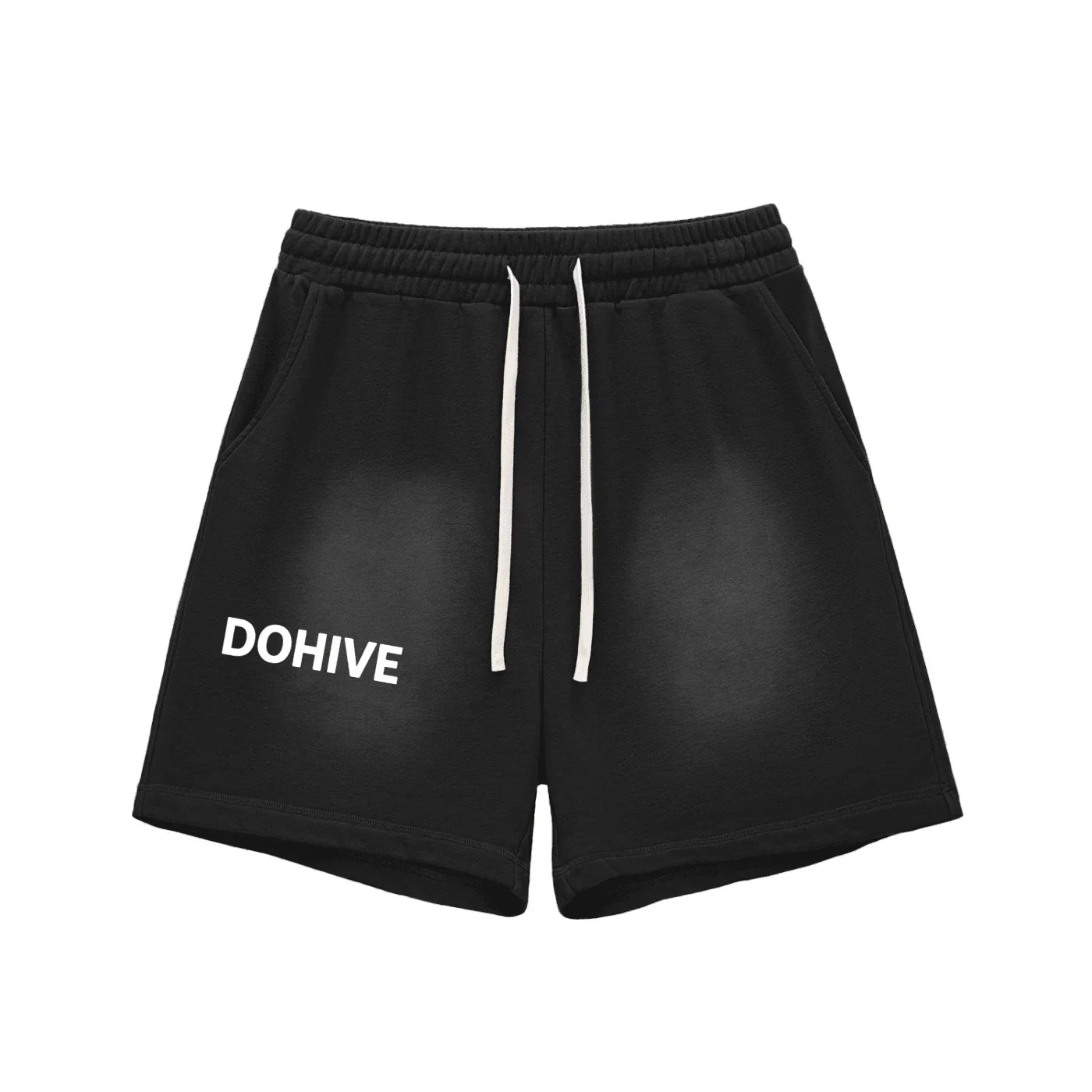 BEESMOOVE DOHIVE Fade Raw Edge Cotton Shorts - Beesmoove