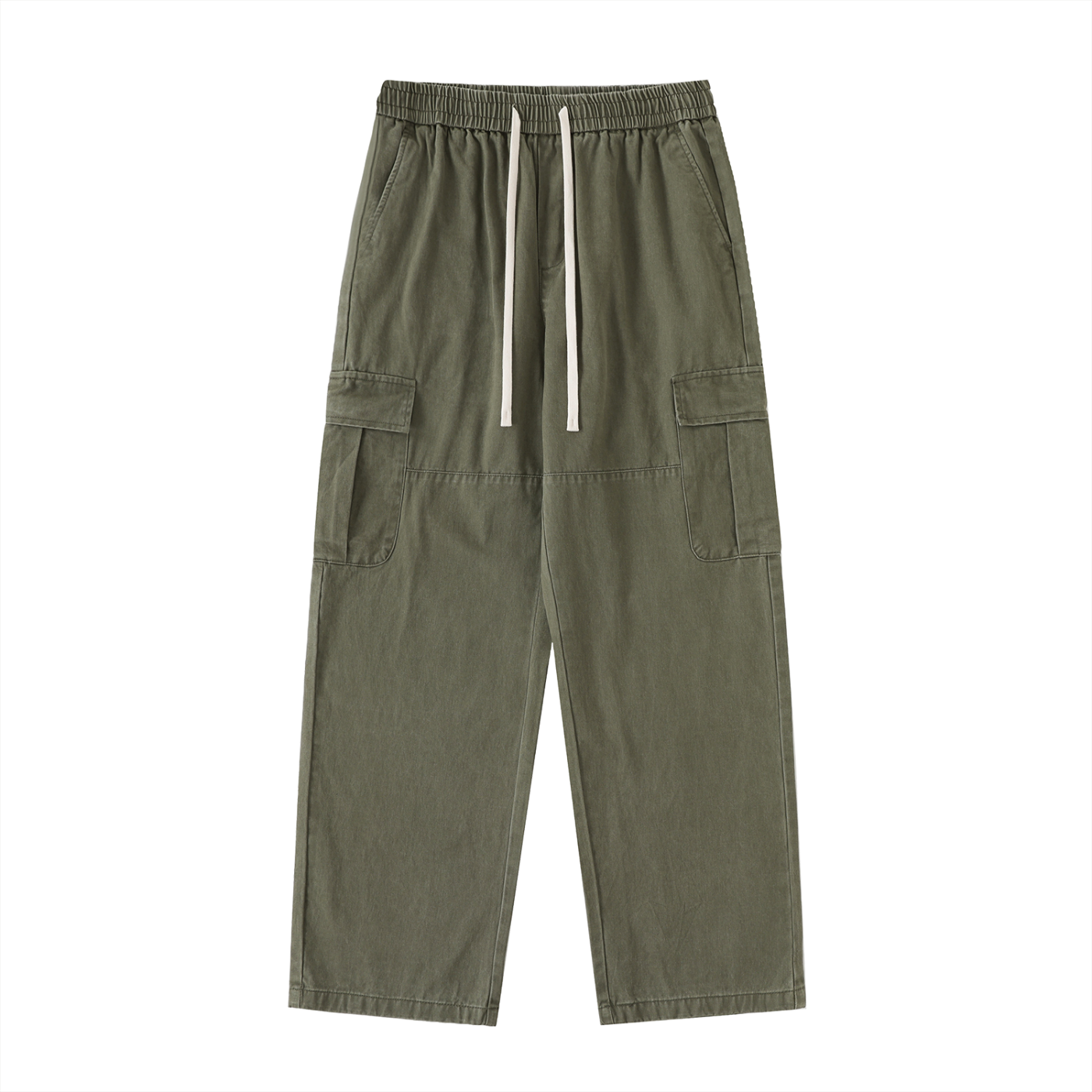 BEESMOOVE Drawstring Waist Straight-Leg Cargo Pants - Beesmoove