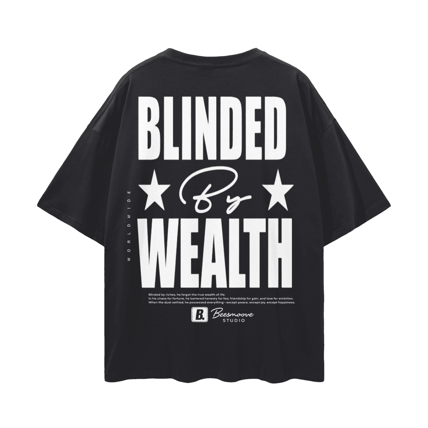 BEESMOOVE Blinded Ambition Streetwear Loose Drop Shoulder T-Shirt - Beesmoove