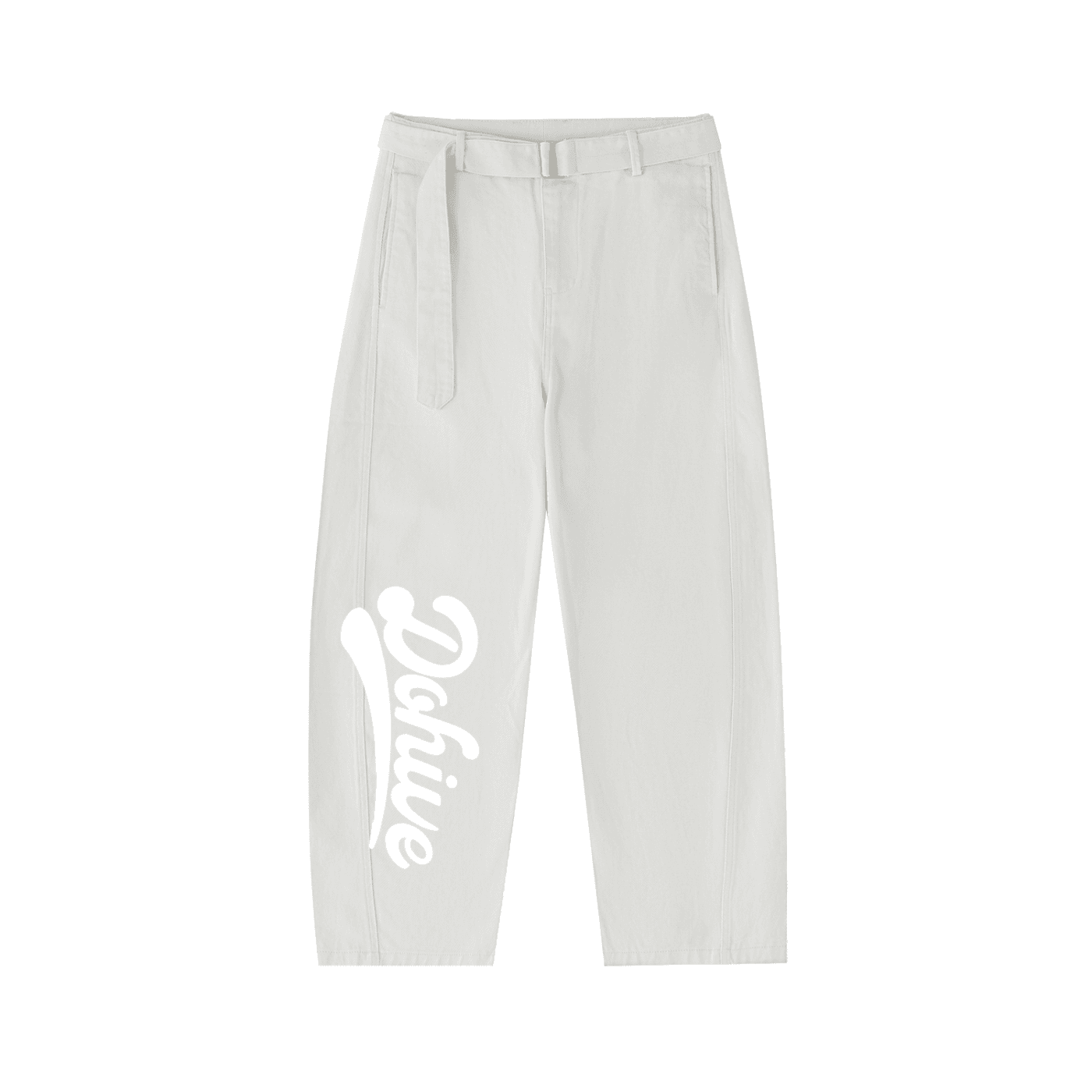 BEESMOOVE DOHIVE Twisted-Seam Belted Curved-Blade Pants - Beesmoove