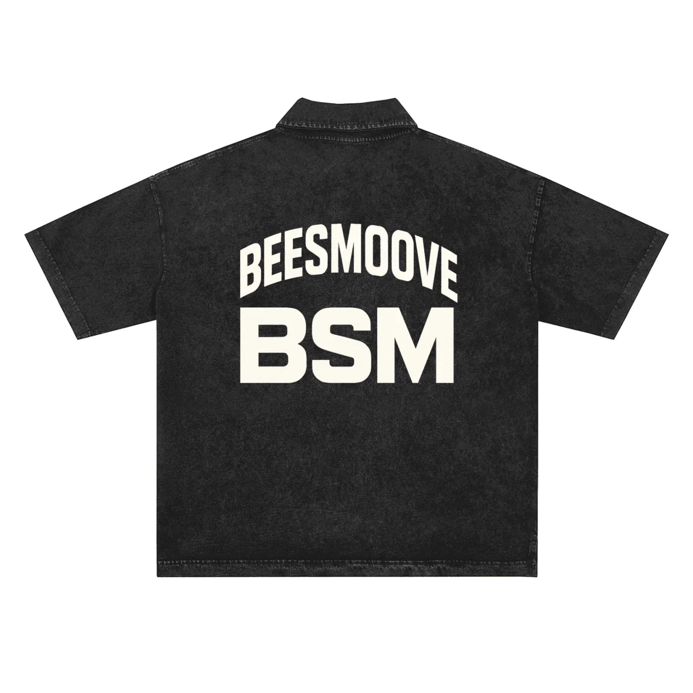 BEESMOOVE BSM Heavyweight Snow-Washed Polo Tee - Beesmoove