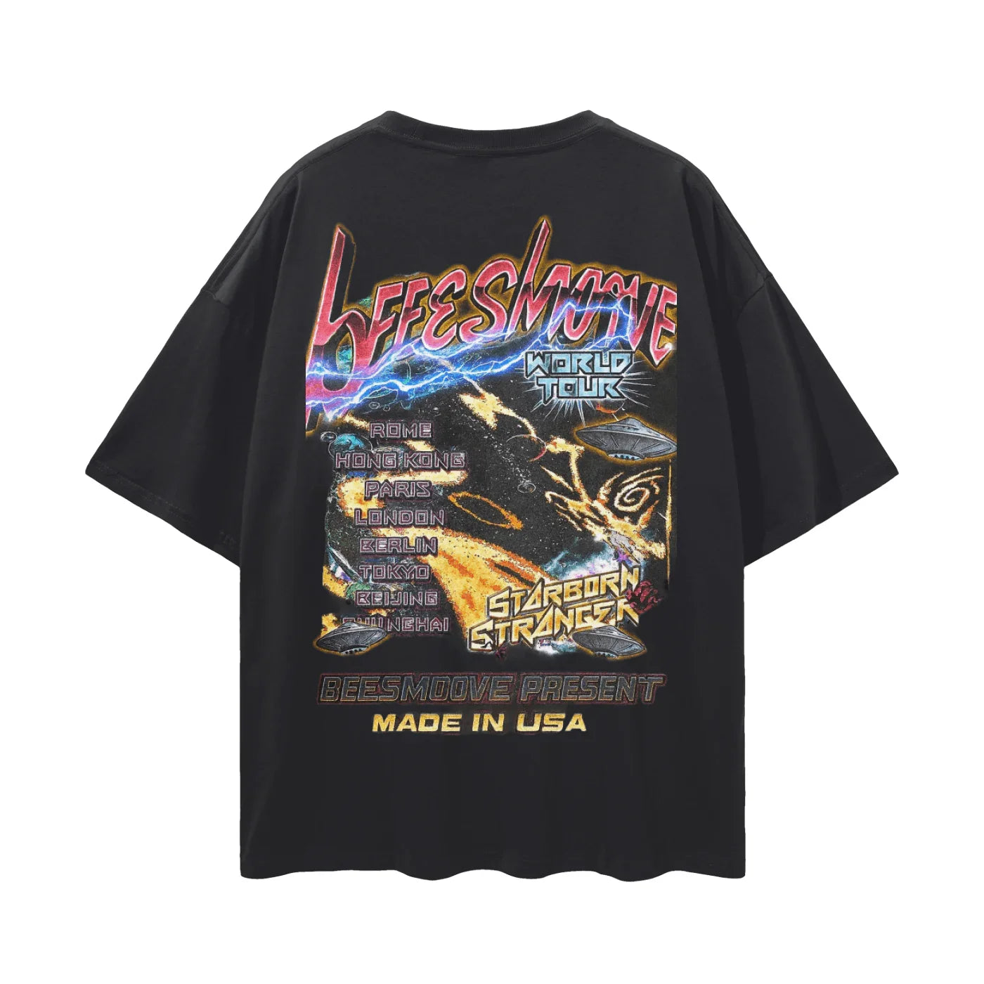 Beesmoove Outta This World Deep Drop Shoulder Tee - Beesmoove
