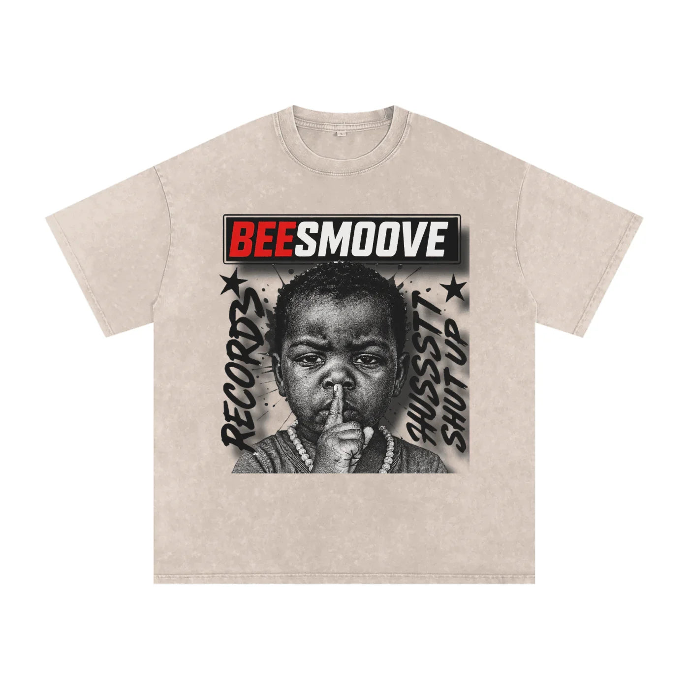 BEESMOOVE Silent Power Wash Oversize Tee - Beesmoove