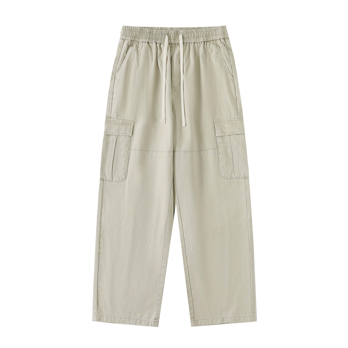 BEESMOOVE Drawstring Waist Straight-Leg Cargo Pants - Beesmoove