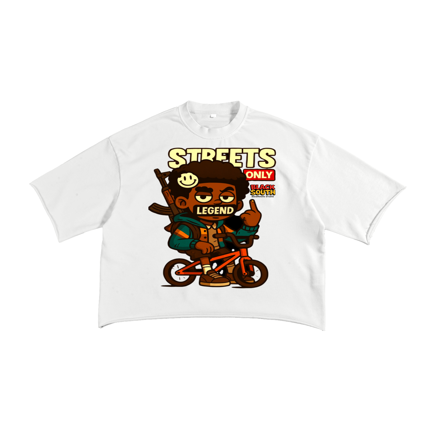 BEESMOOVE BlackSouth LiL BOO Streets Legend Raw Edge T-Shirt