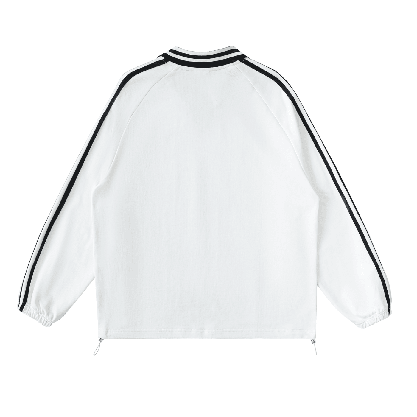 BEESMOOVE DOHIVE Contrast Striped Lapel Collar Sweatshirt - Beesmoove