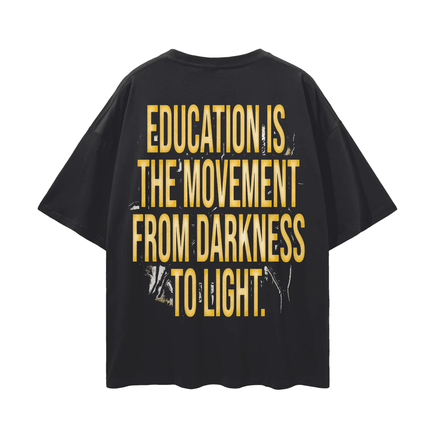BEESMOOVE Knowledge Ignites Oversize Deep Drop Shoulder Tee - Beesmoove