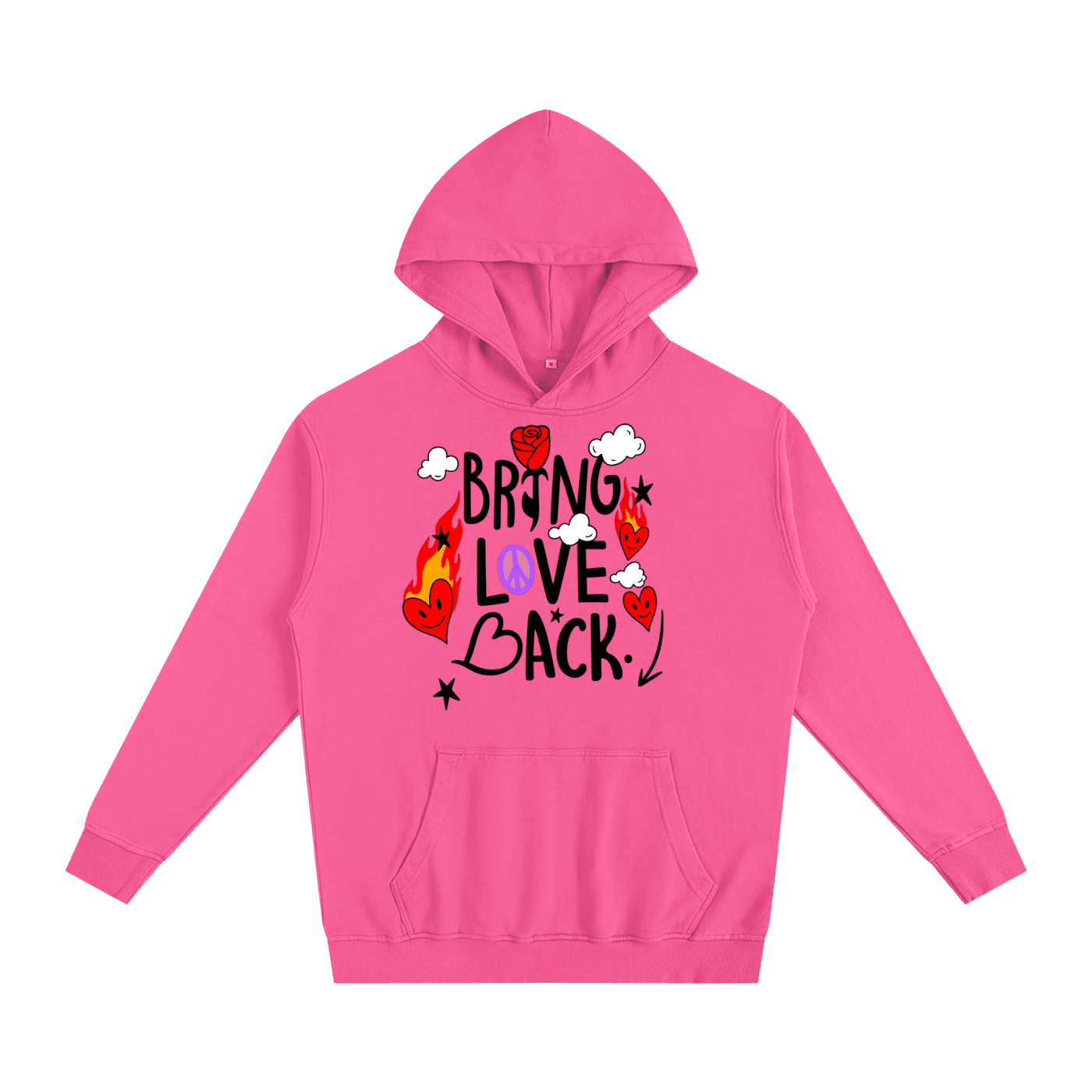 BEESMOOVE Bring Love Back – Flame Heart Edition Hoodie - Beesmoove
