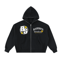 BEESMOOVE BlackSouth Global Full-Zip Boxy Hoodie - Beesmoove