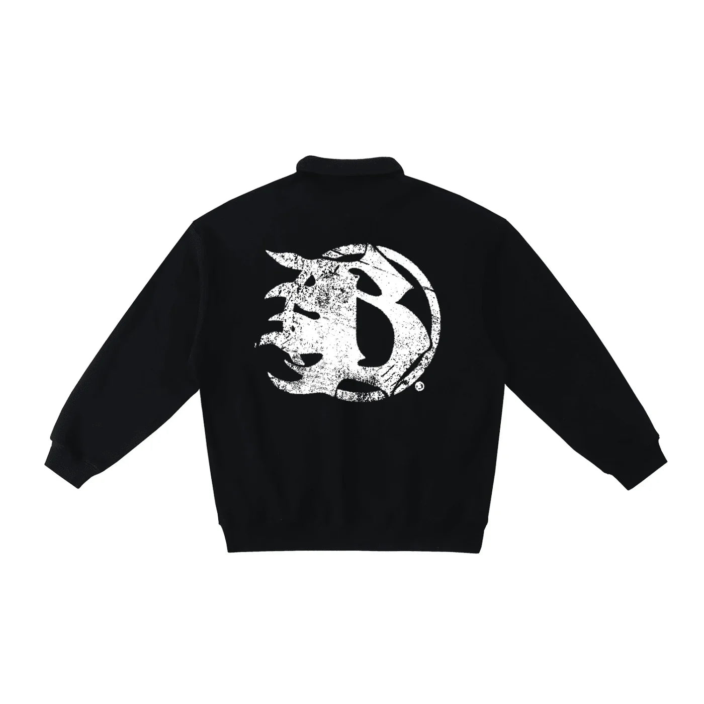 BEESMOOVE B logo Heavyweight Polo-Collar Sweatshirt - Beesmoove