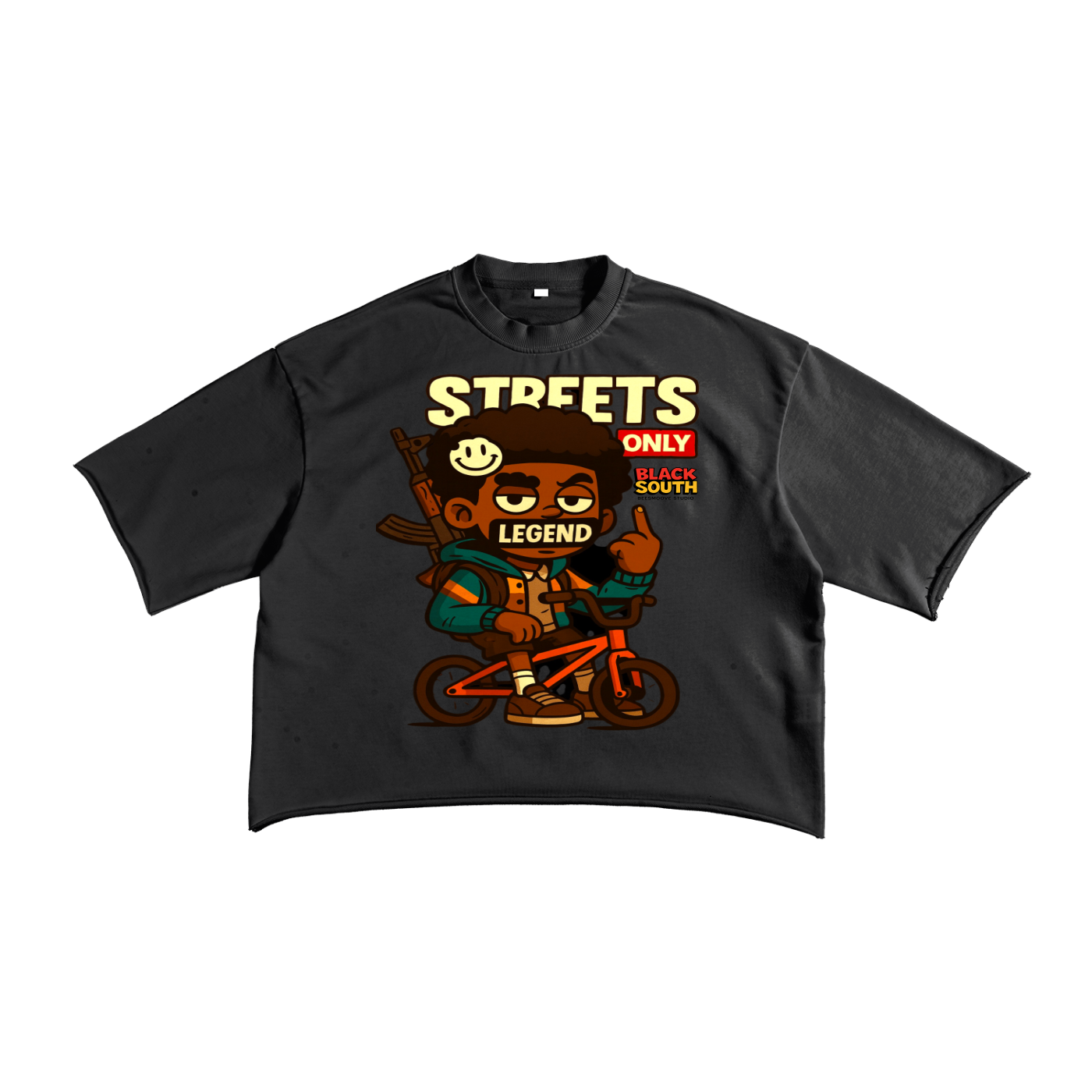 BEESMOOVE BlackSouth LiL BOO Streets Legend Raw Edge T-Shirt