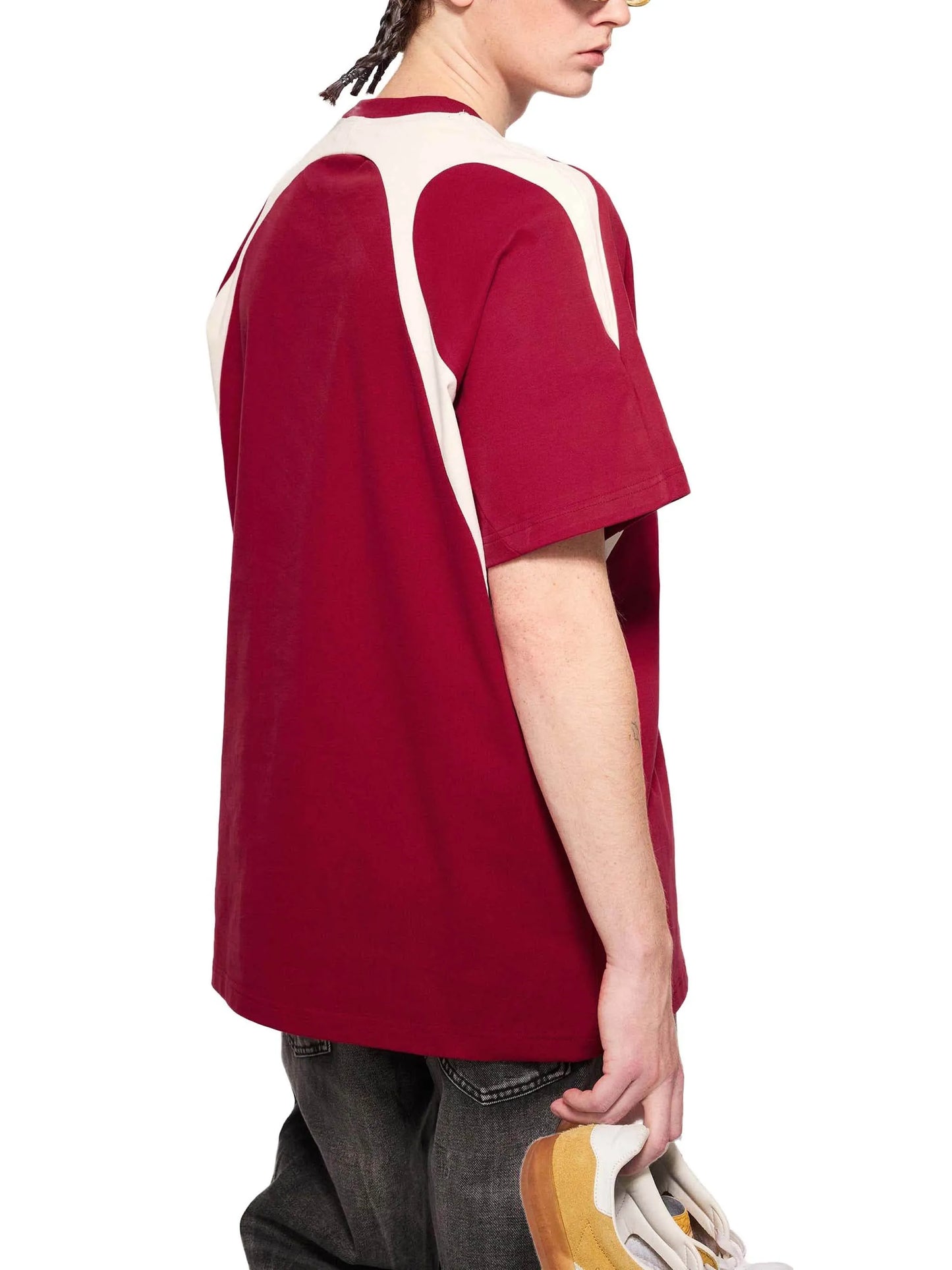 BEESMOOVE DOHIVE Contrast Panel Cotton T-Shirt - Beesmoove