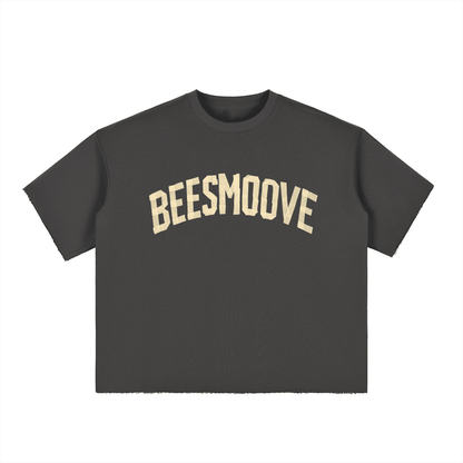 BEESMOOVE Boxy Half-Sleeve Raw-Edge T-Shirt - Beesmoove 